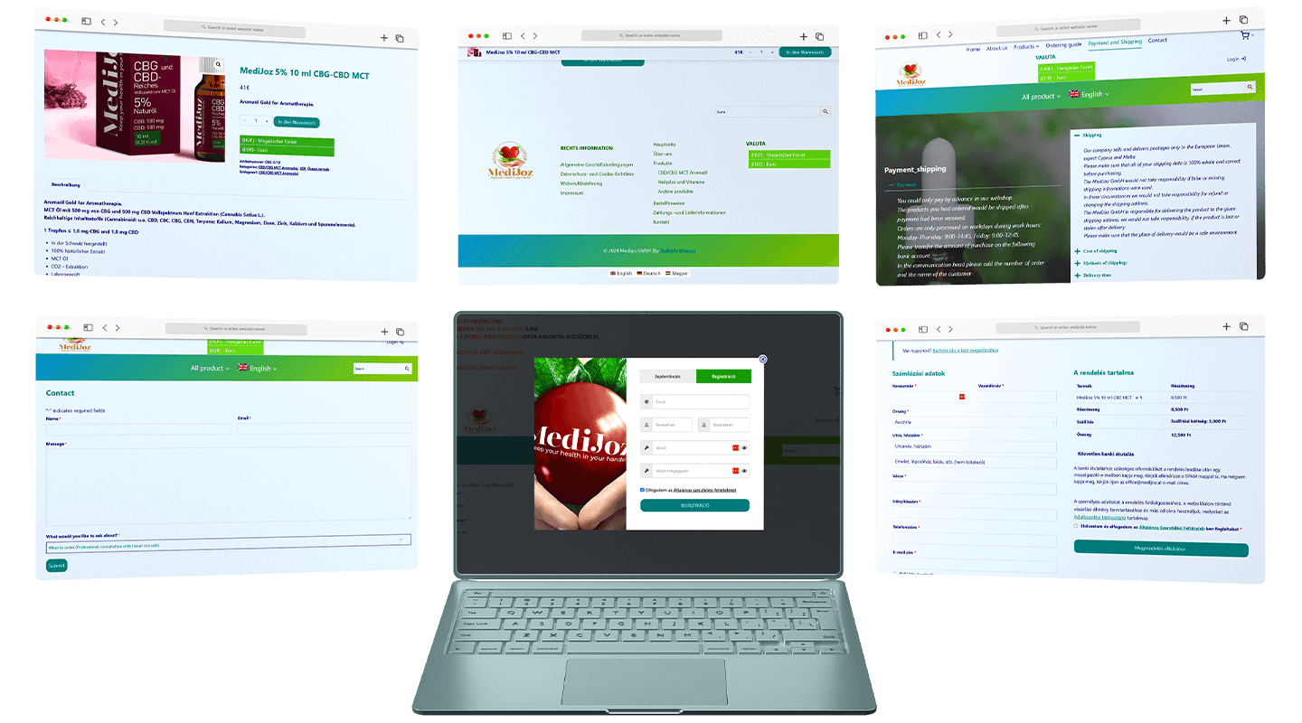 MediJoz WooCommerce webáruház referencia